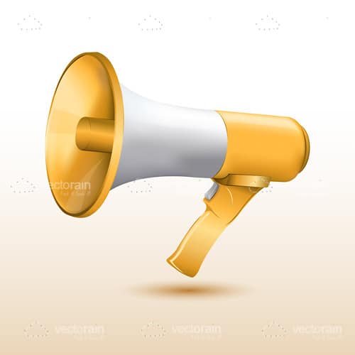 Yellow and White Megaphone